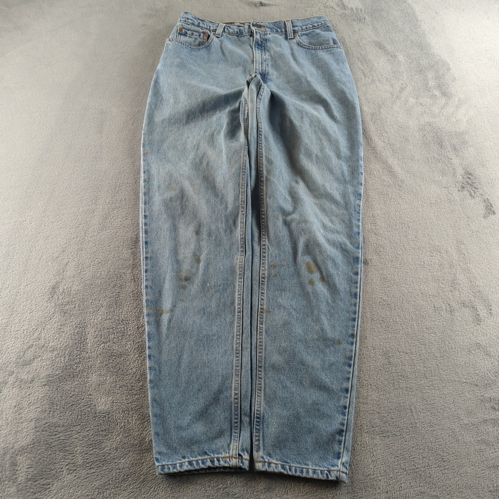 Vintage 90s Levis Jeans Womens 12 Long Blue Light Wash 551 Relaxed Tapered‎ USA